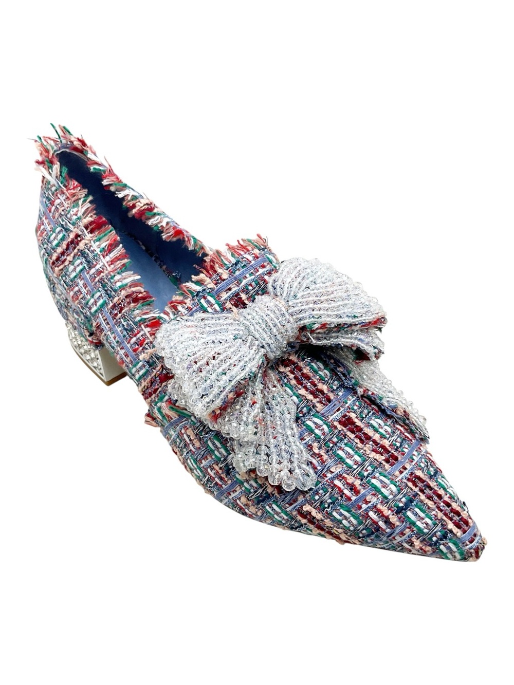 🆕{Jeffrey Campbell} Valensia Pumps in Blue Multi Tweed - Picture 2 of 16